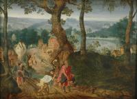 Якоб Гриммер. «Пейзаж с Авраамом и Исааком». Третья четверть XVII века